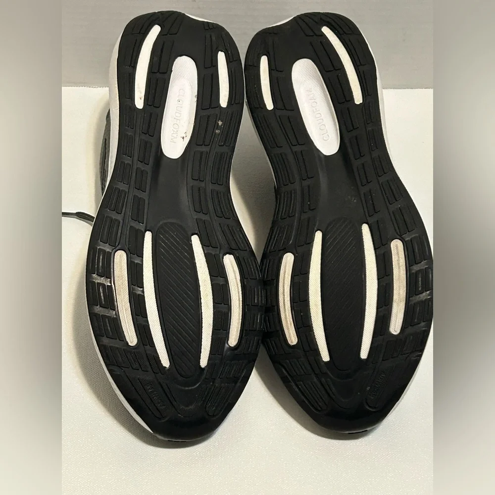 Adidas Charcoal and White Running Shoes
